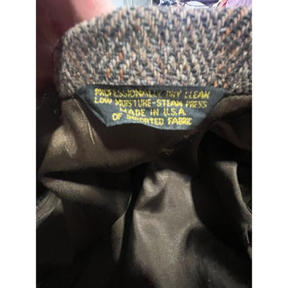 VTG Harris Tweed 2 Button Blazer Herringbone Mens Sz 38 Handwoven Scottish Wool - Picture 9 of 14